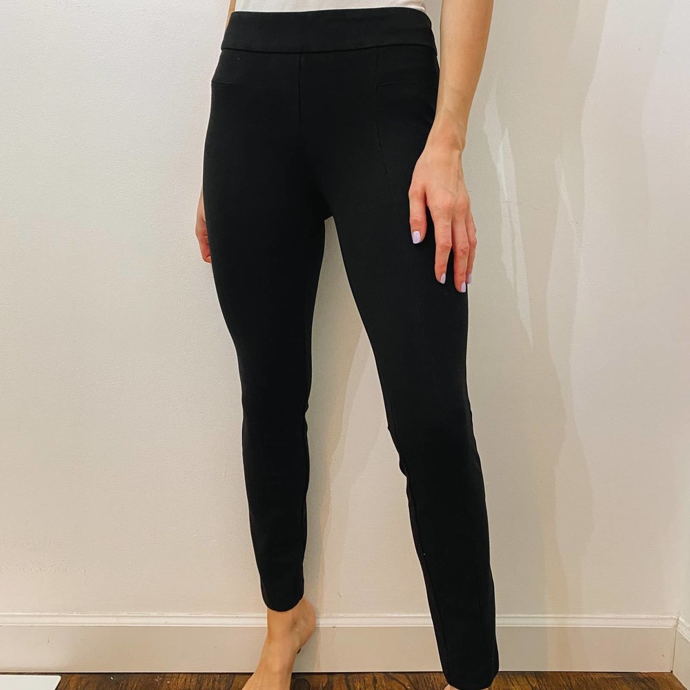 Hilary Raldey Black Slimming Skinny Leg Dress Pants